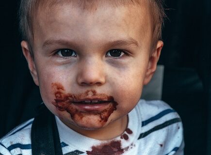 Children Eat Biscuits and Chocolate